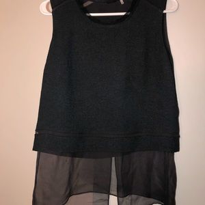 Size small. Ellie Tahari black sleeveless blouse.